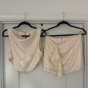 SLA The Label - Sequin matching skirt set